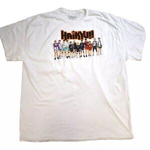 Haikyu!! Mens Haikyu Anime School Group White Shirt New 2XL
